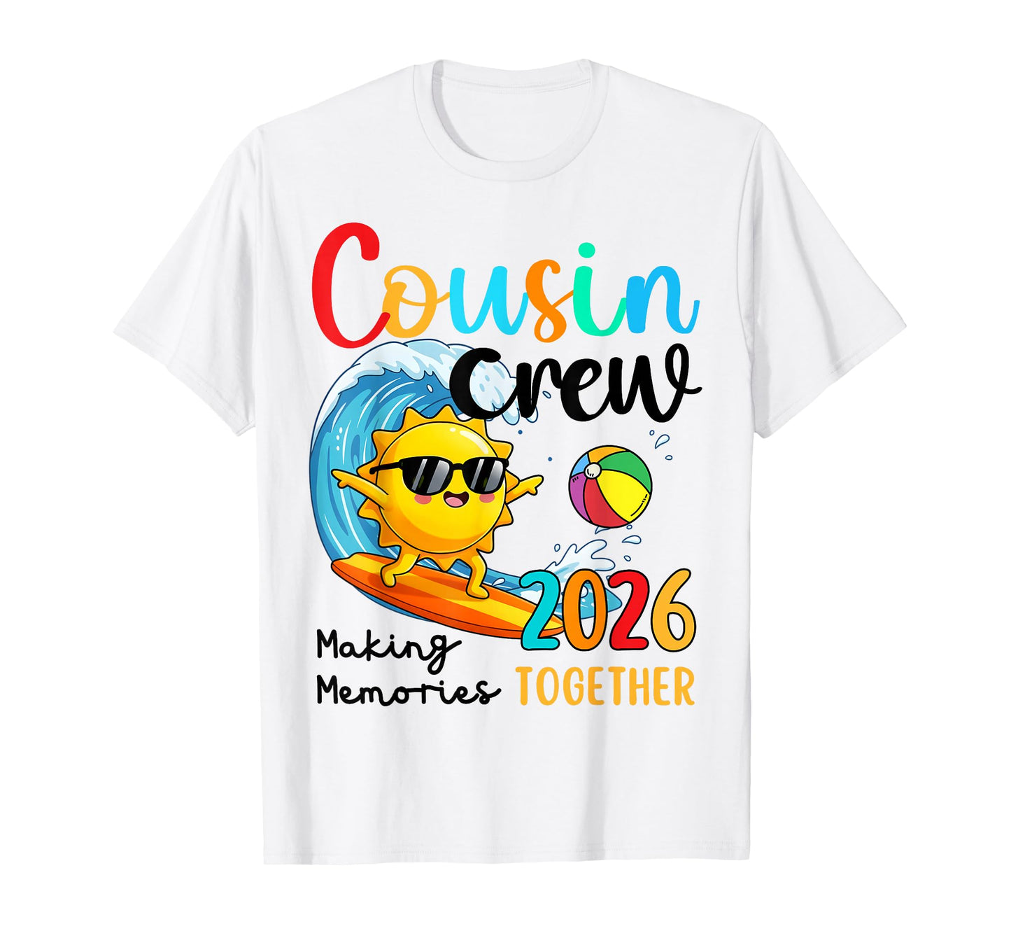 Cousin Crew 2026 Summer Vacation Beach Family Kids Matching T-Shirt