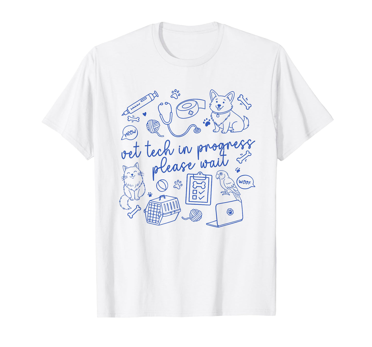 Retro Vet Tech in Progress Funny Veterinary Assistant Outfit T-Shirt