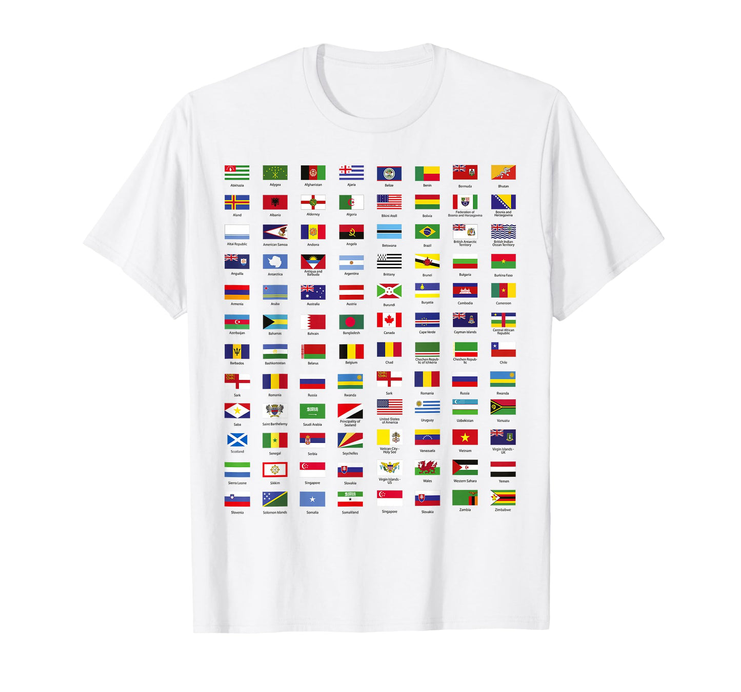 All Countries Flags of The World 287 Flag Trip International T-Shirt