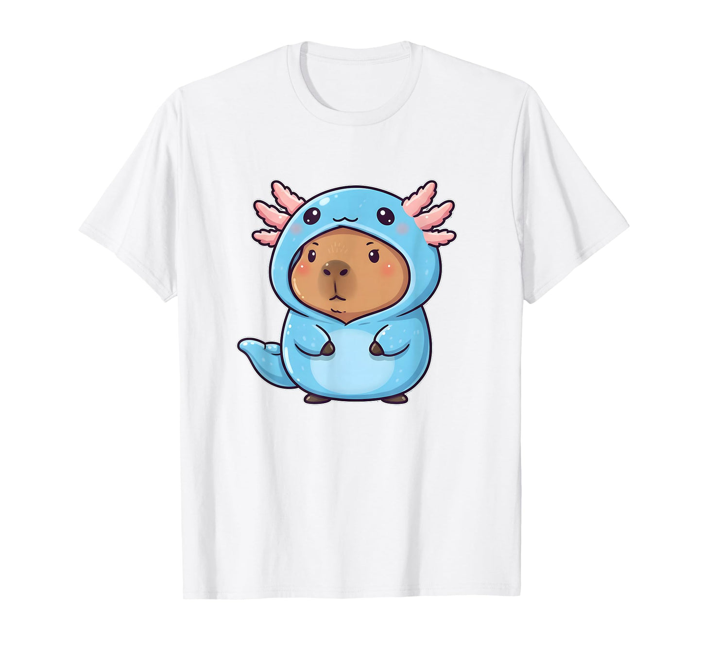 Kawaii Capybara Axolotl Graphic Animal Lover Boys Girls Kids T-Shirt