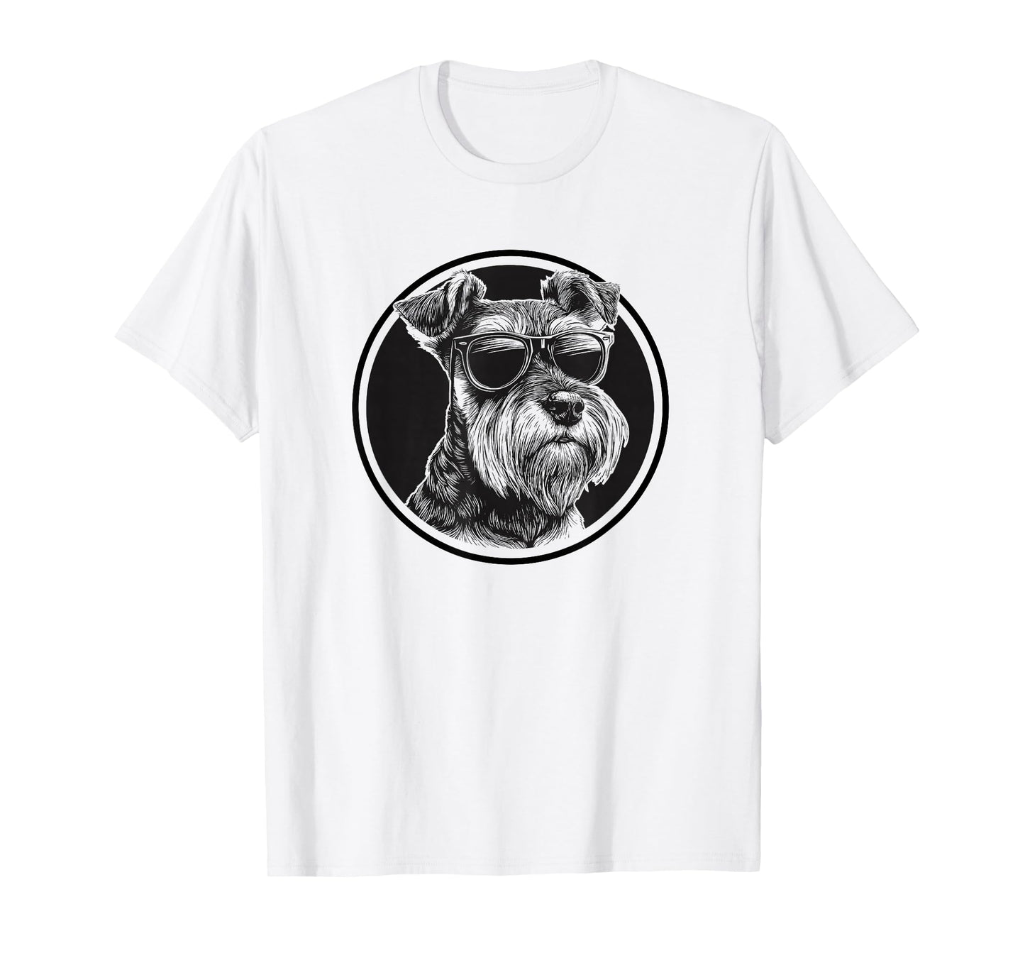 Funny Mens Womens Sunglasses Logo Miniature Schnauzer Lover T-Shirt
