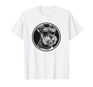 Funny Mens Womens Sunglasses Logo Miniature Schnauzer Lover T-Shirt