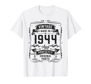 Vintage 1944 82yr 82nd Birthday Gifts for Men 82 Years Old T-Shirt