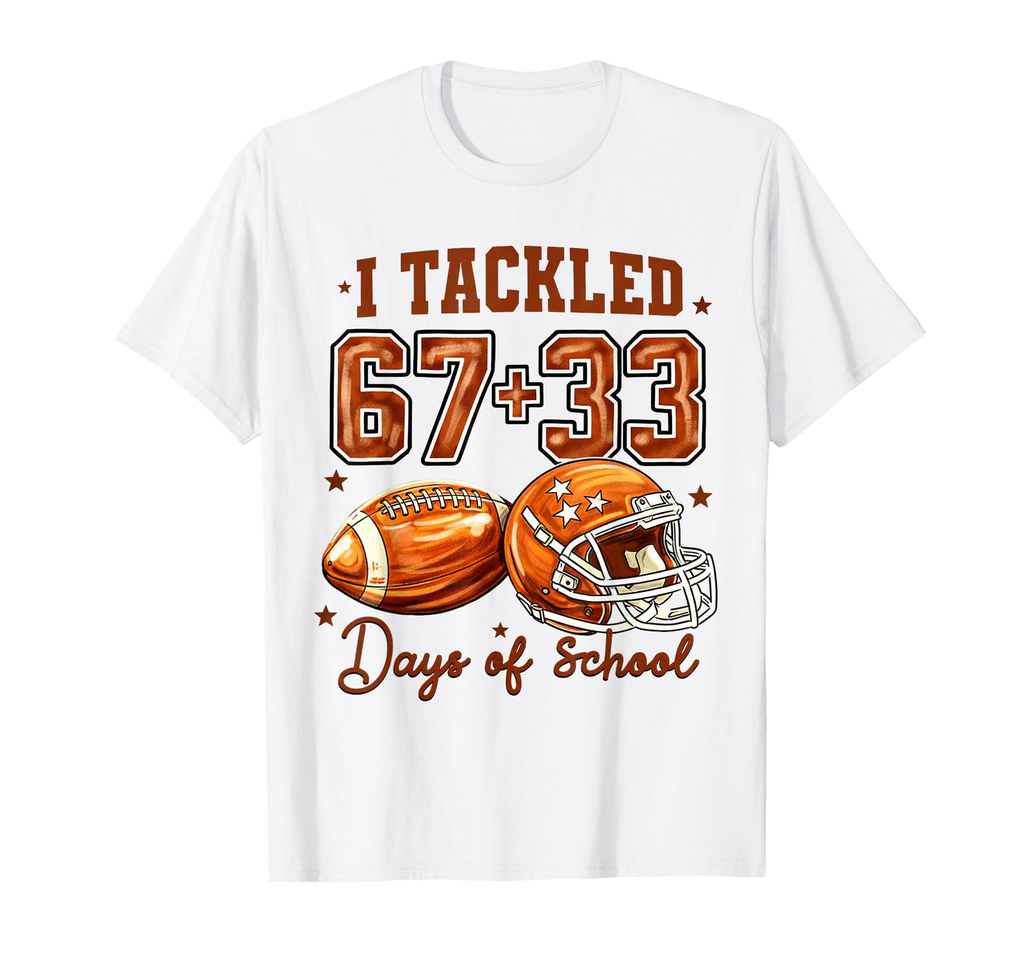 I Tackled 100 Days of School Football 67+33 Days Boys T-Shirt