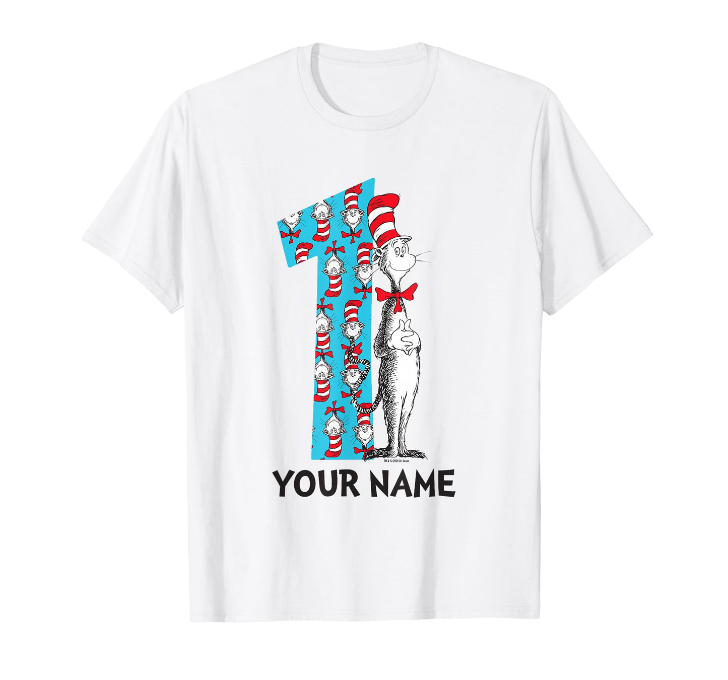 Cat in The Hat Customizable Name 1st Birthday Celebration
