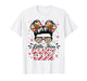 Little Miss Candy Cane Christmas Messy Bun Toddler Girl Kids T-Shirt