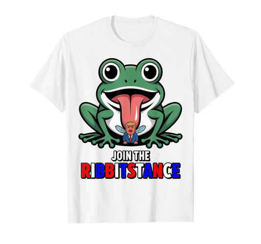 Resistance Frog Funny No Kings Protest Resist Ribbitstance T-Shirt