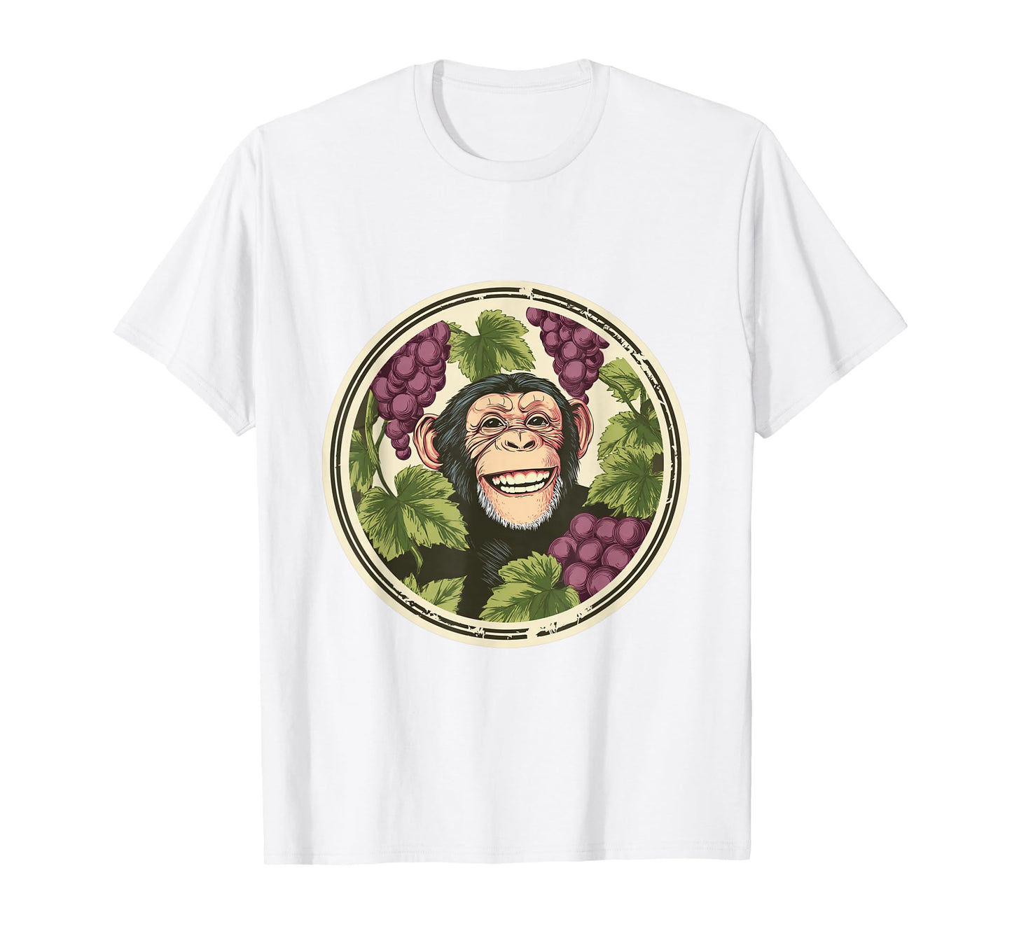 Cute Ape Grapes Farmer Ape Lover T-Shirt