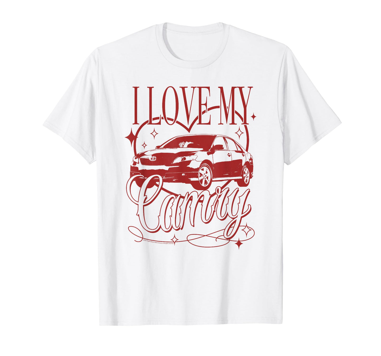 Toyota I Love My Camry Vintage Heart Portrait T-Shirt