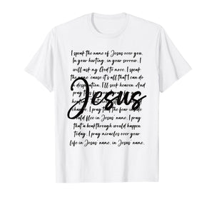 Jesus Christian Faith Prayer Typography Design T-Shirt