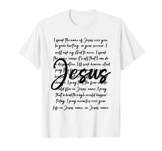 Jesus Christian Faith Prayer Typography Design T-Shirt