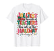 Jolliest Bunch of Teacher This Side of The Hallway Christmas T-Shirt