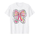 100 Days of School Girls Coquette Bow 100th Day of School T-Shirt