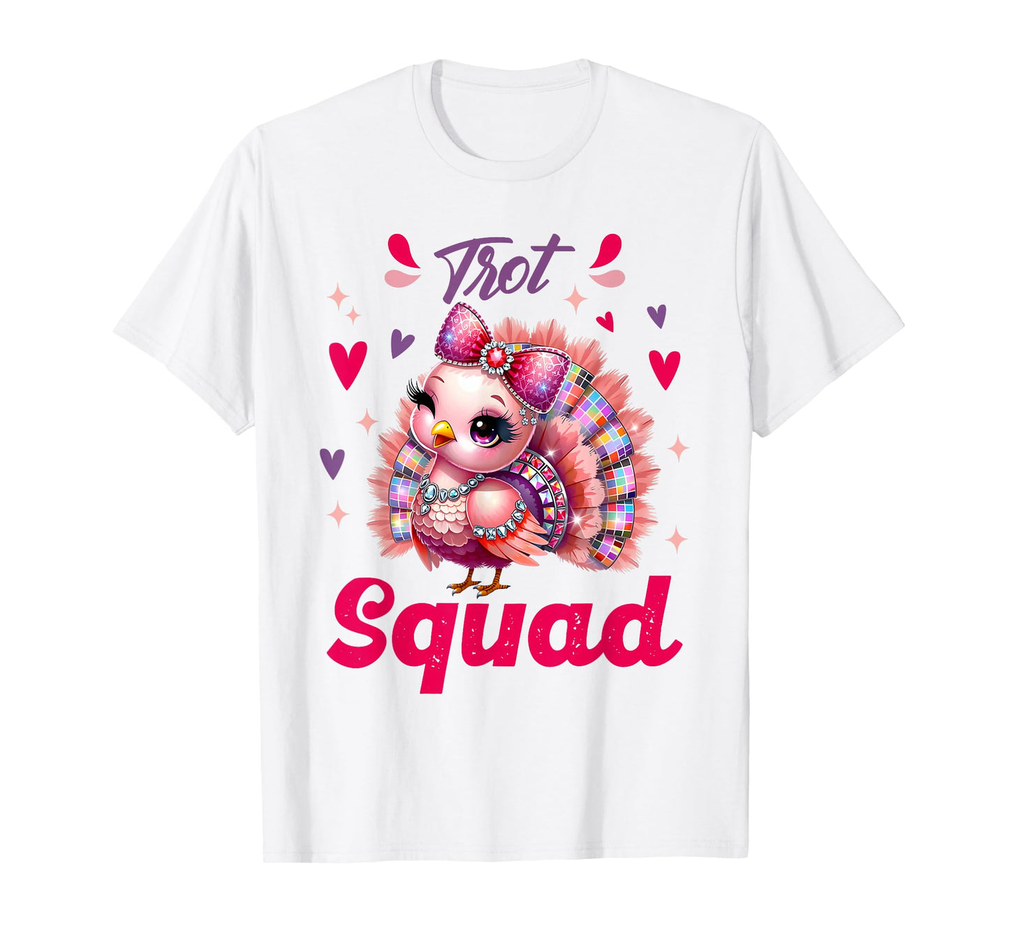 Thanksgiving Turkey Trot Squad 2025 Cute Girl Women Kids T-Shirt