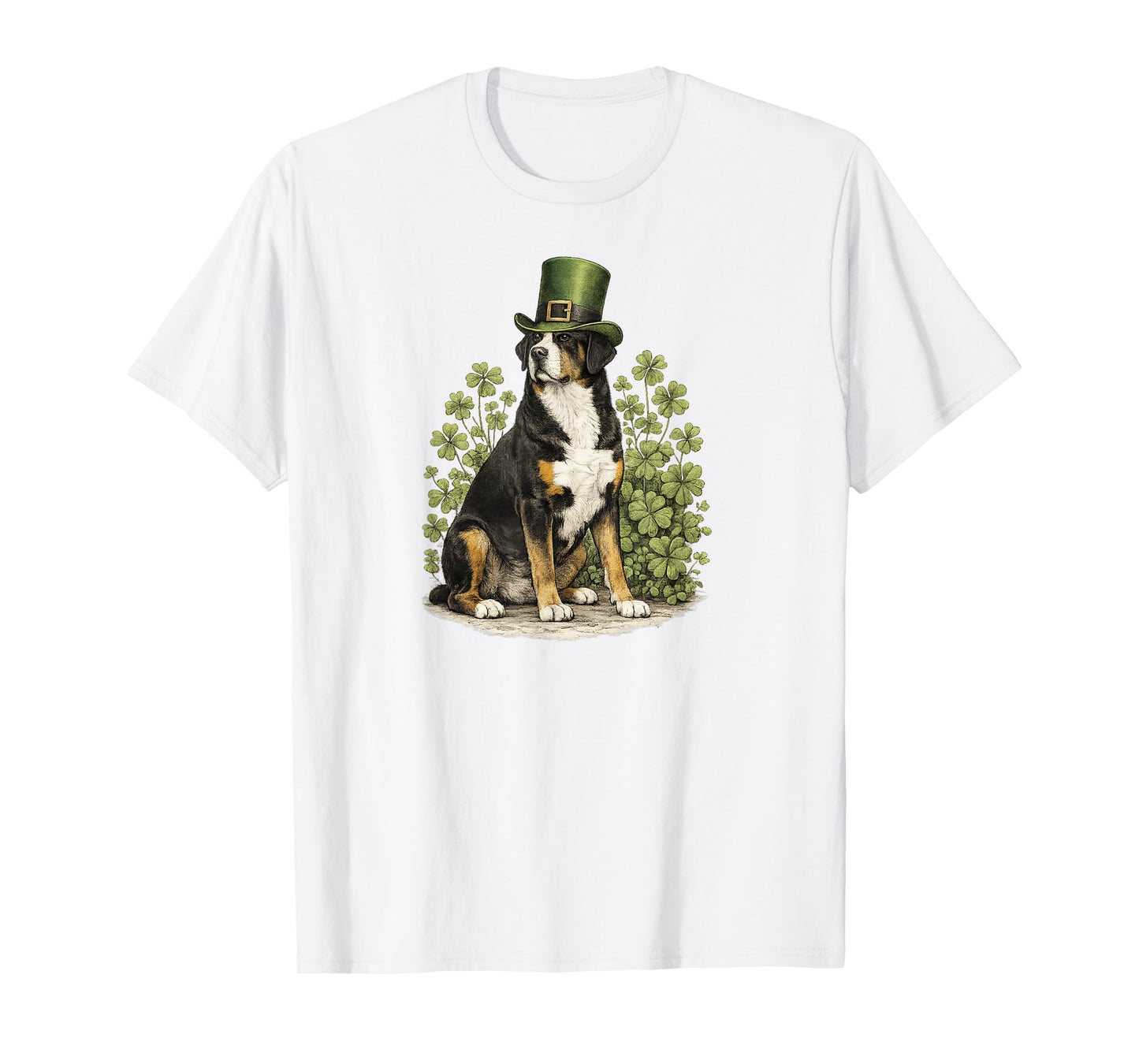 St. Patricks Day Greater Swiss Mountain Dog Lucky Swissy T-Shirt