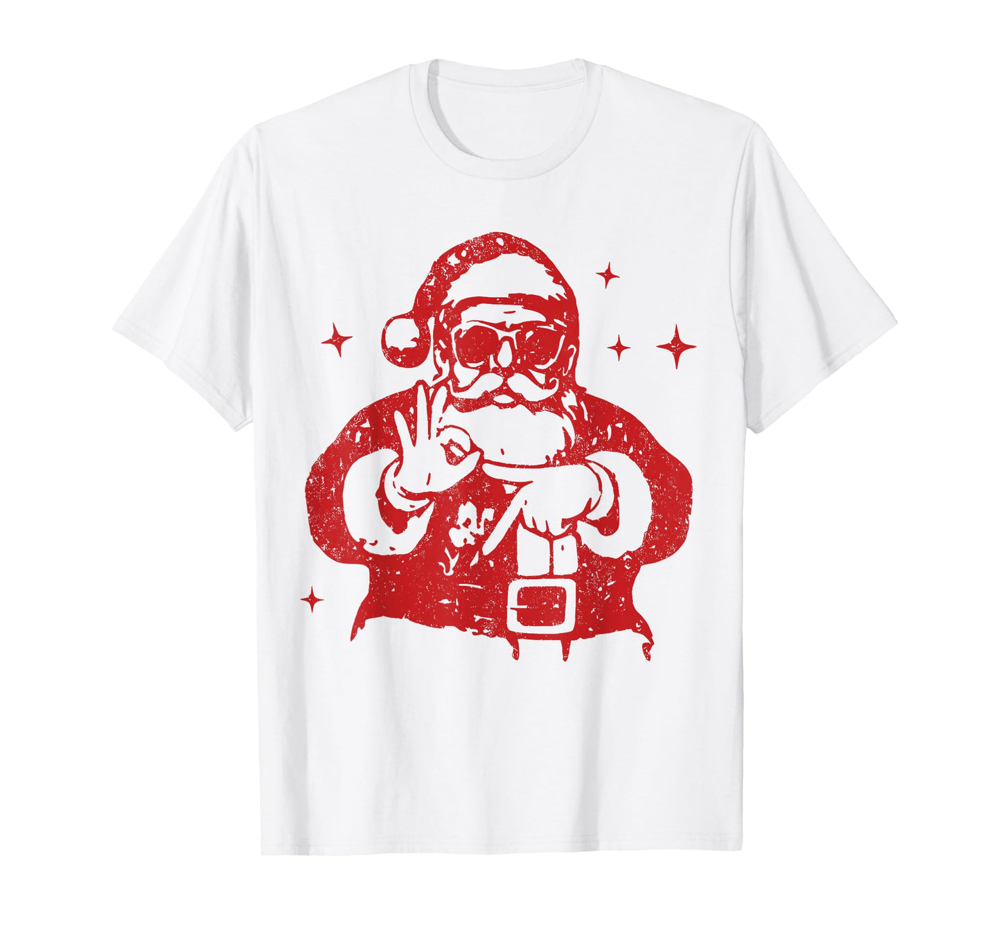 Retro Six Seven Santa 67 Hands Sign Funny Math Teacher T-Shirt