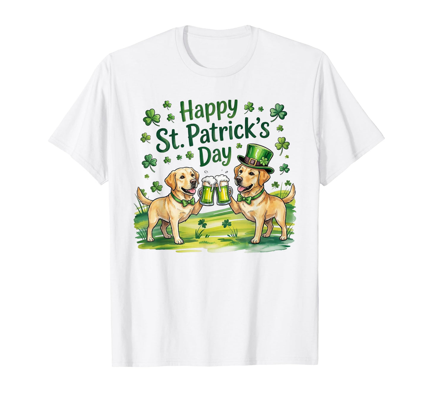 St Patrick’s Day Labradors Retriever Dog T-Shirt