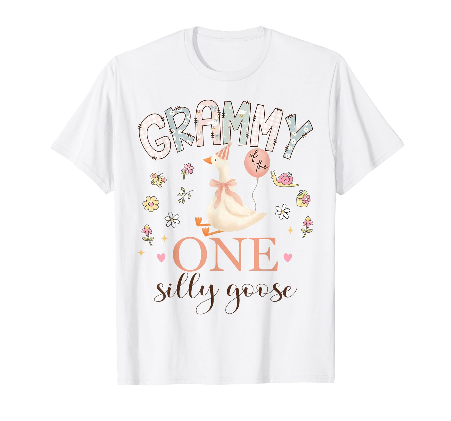 Grammy of The One Silly Goose 1st Birthday Girl Matching T-Shirt