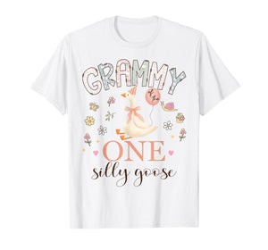 Grammy of The One Silly Goose 1st Birthday Girl Matching T-Shirt