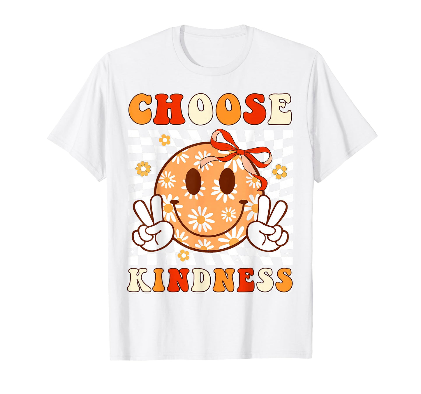 Unity Day Orange Choose Kindness Anti Bullying Kids Girl Bow T-Shirt