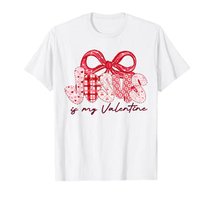 Jesus is My Valentine Christian Coquette Bow Girl Women Kid T-Shirt