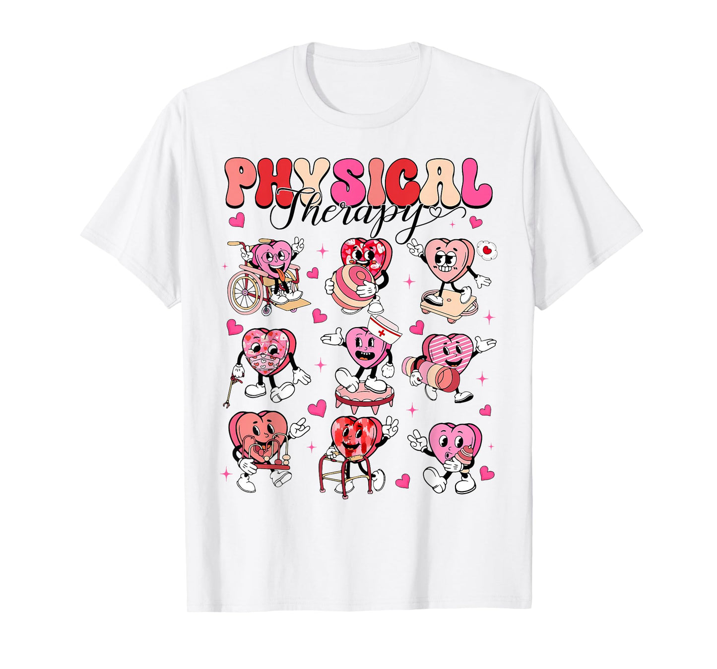 Happy Valentine Pediatric Physical Therapy PT PTA T-Shirt
