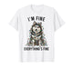 Pomsky Christmas I'm Fine Everything is Fine T-Shirt
