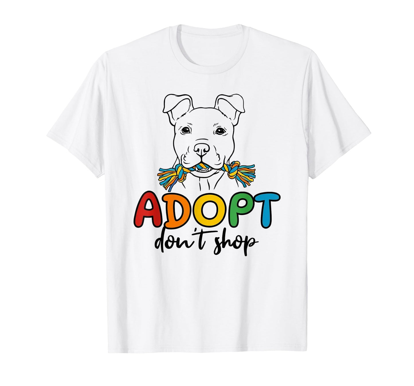 Adopt Don't Shop Rescue Awareness, Colorful Cute Rescue T-Shirt