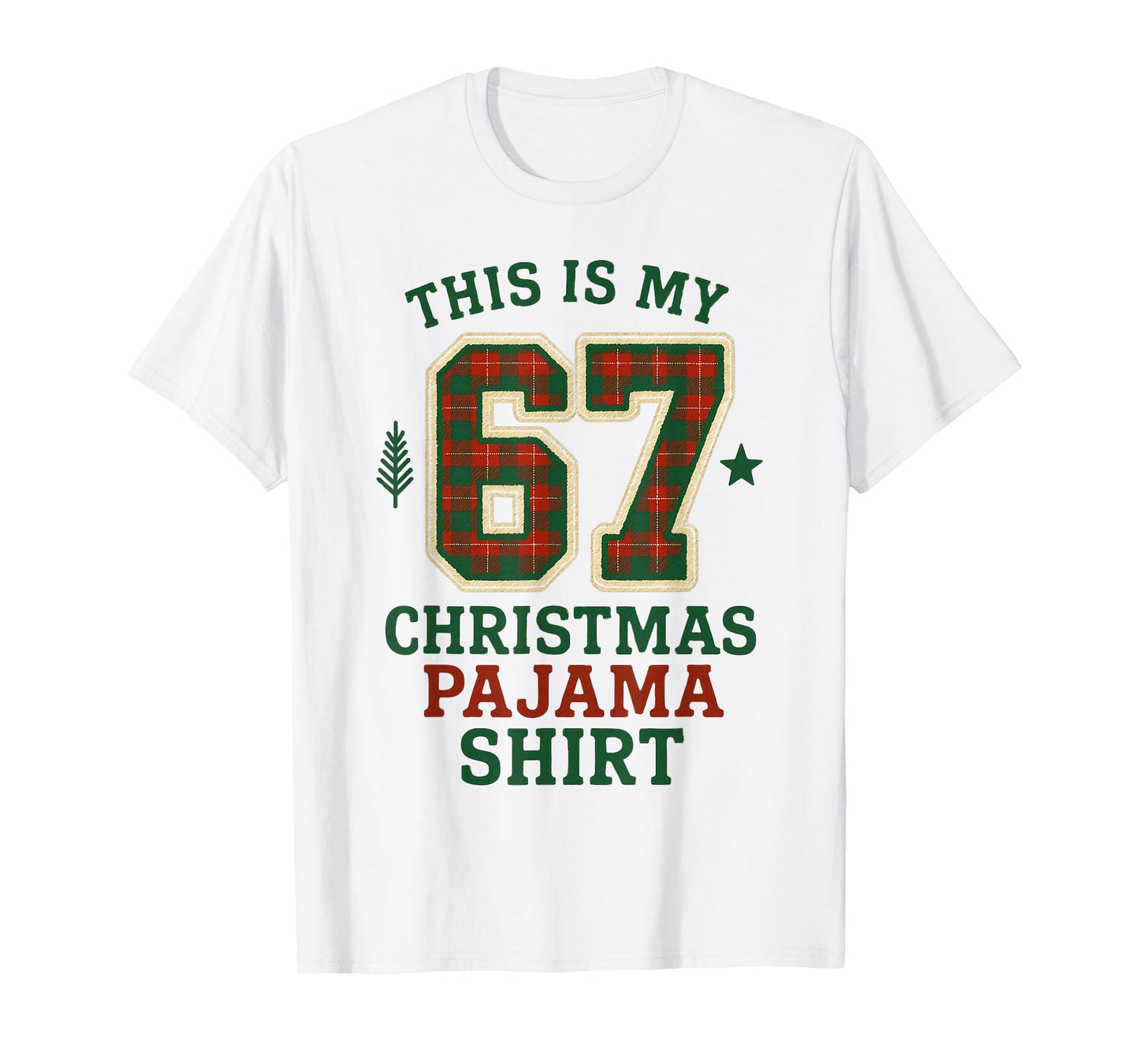 Funny Six Seven 67 Meme 6 7 Holiday Christmas Pajamas Kids T-Shirt