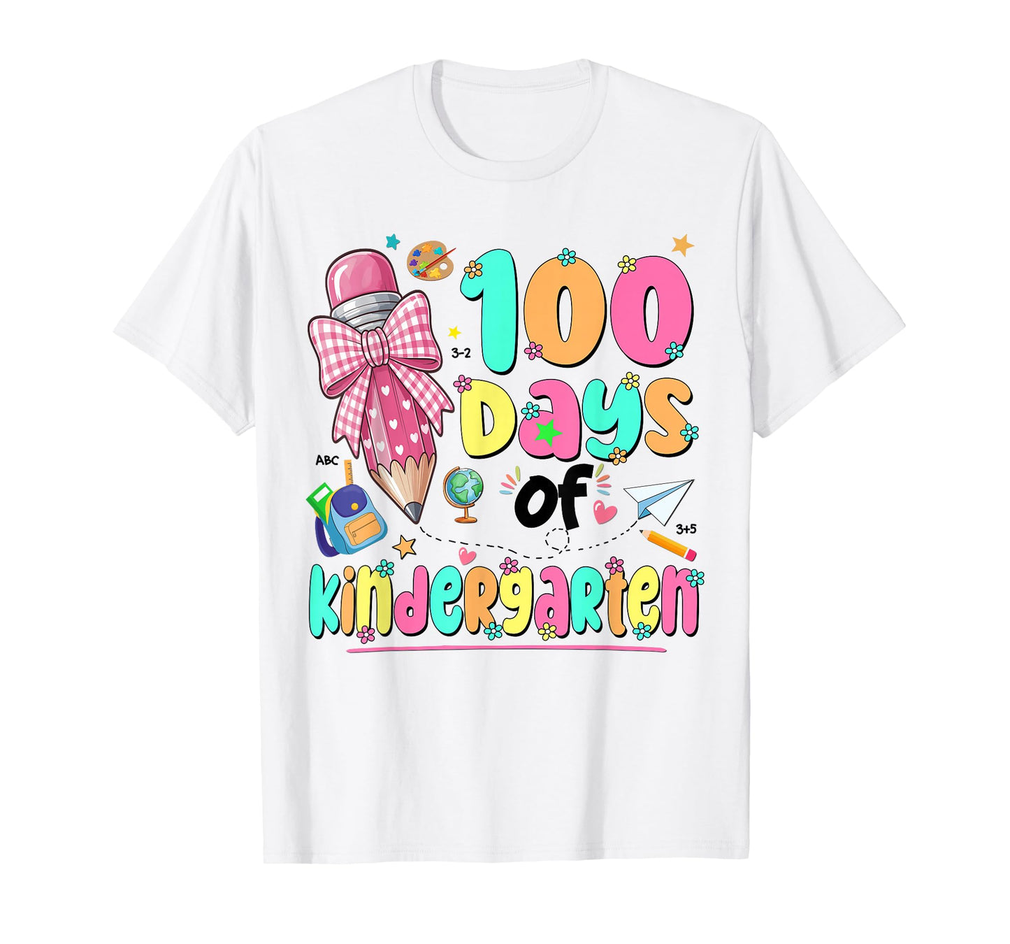 100th Day of School Teacher 100 Days of Kindergarten Girls T-Shirt