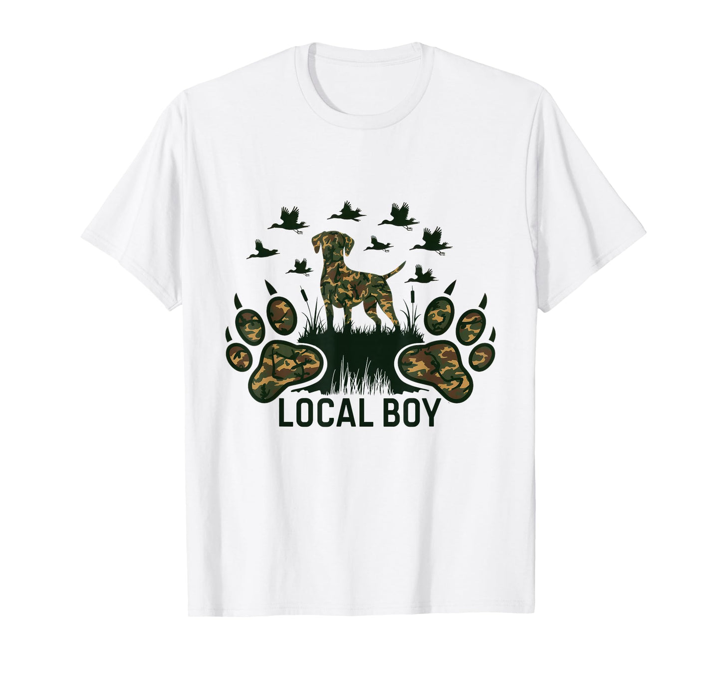 Local Boy German Shorthaired Pointer Dog Duck Hunting T-Shirt