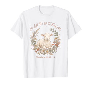 Jesus Boho Floral Christian Women He Left The 99 to Find Me T-Shirt