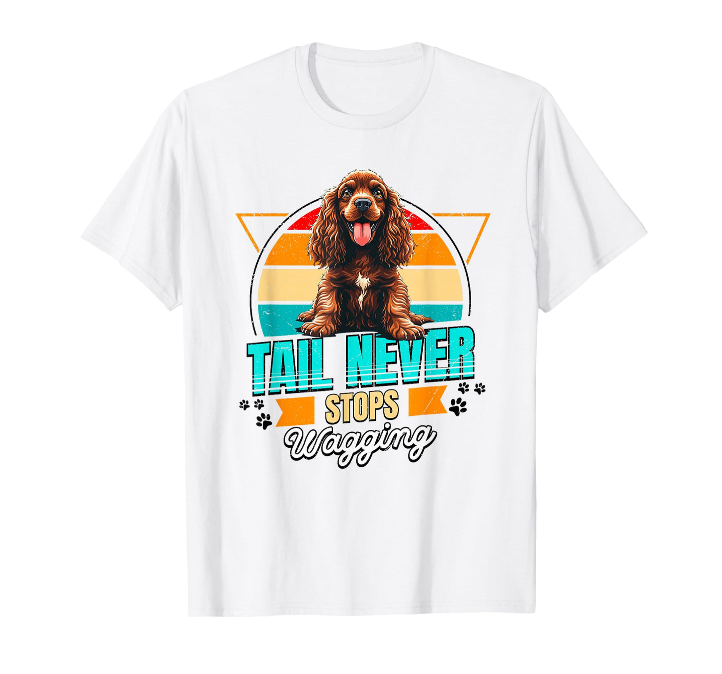 English Cocker Spaniel Lover Funny Cocker Spaniel Retro T-Shirt