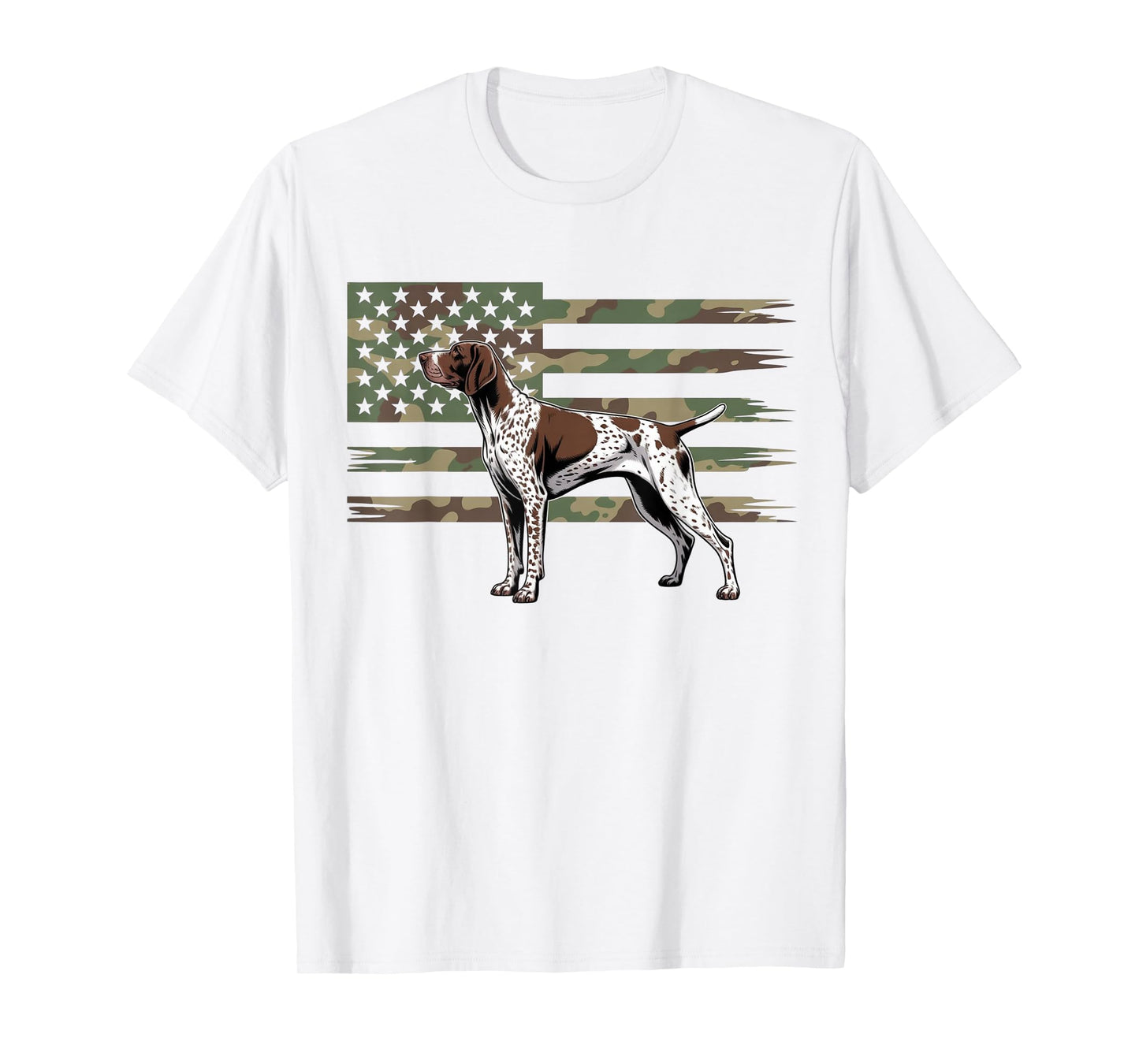 German Shorthaired Pointer Camouflage American Dogs Lovers T-Shirt