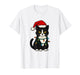 Cute Tuxedo Cat with Santa Hat Funny Christmas Xmas Gift T-Shirt