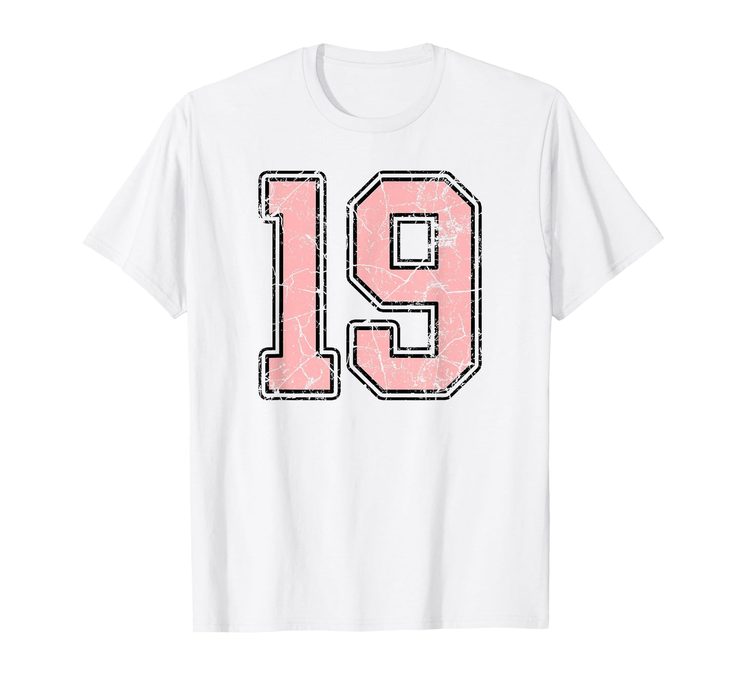Pink and Black Number 19 Jersey Player Uniform #19 Fan T-Shirt