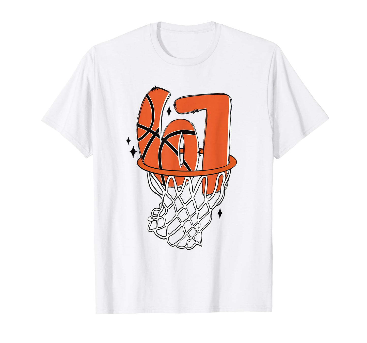 67 Basketball Six Seven 6 7 Meme Funny 67 Basketball T-Shirt