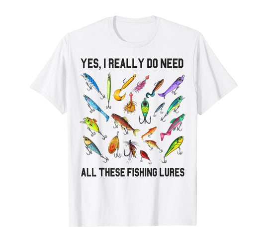 Funny Fishing Lures Gift for Fisherman Angler Fishing Dad T-Shirt