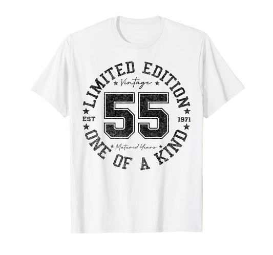 55 Year Old Gifts Vintage 1971 Limited Edition 55th Birthday T-Shirt