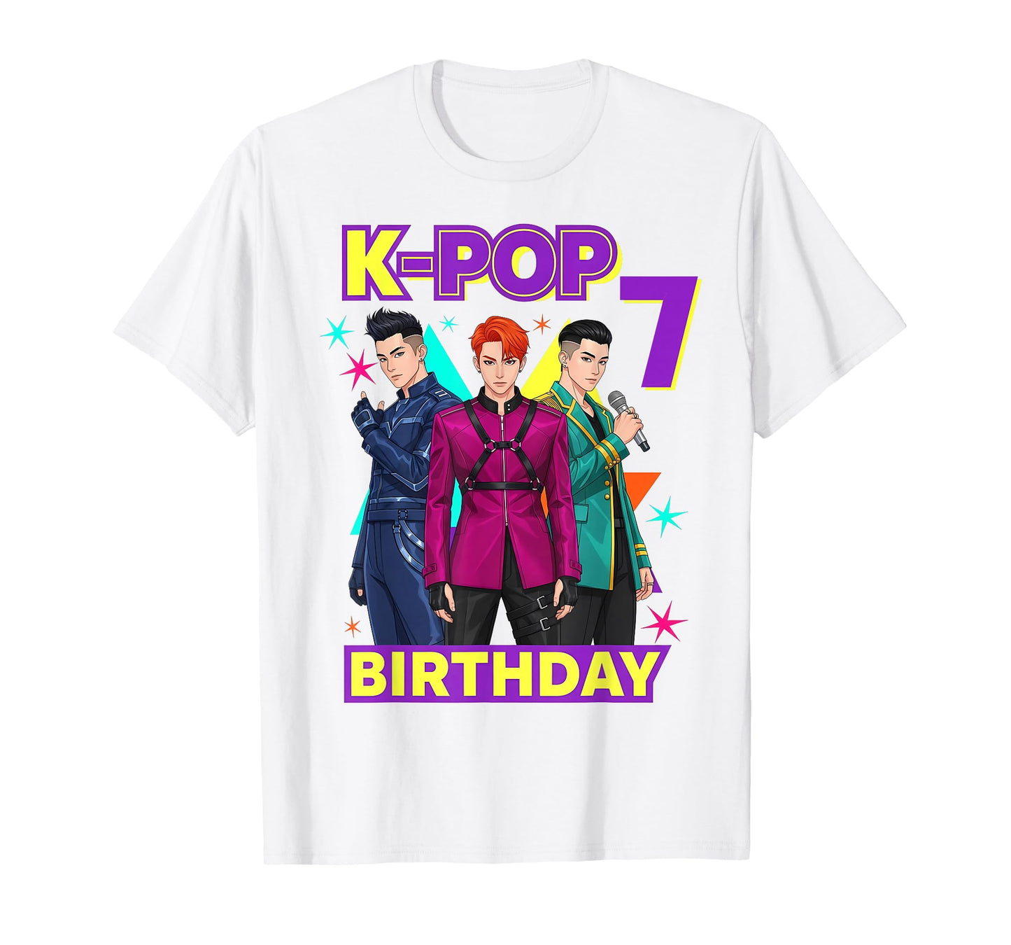 7 Years Old Birthday K Pop Kids 7th Birthday Boys K-pop T-Shirt