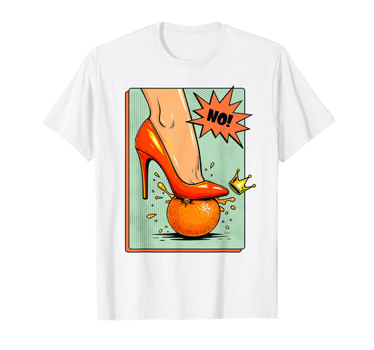 No Kings Retro Patriotic Woman Funny Political Meme T-Shirt