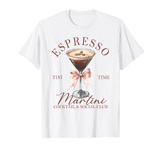 Womens Espresso Martini Social Club Drinking Cocktail T-Shirt