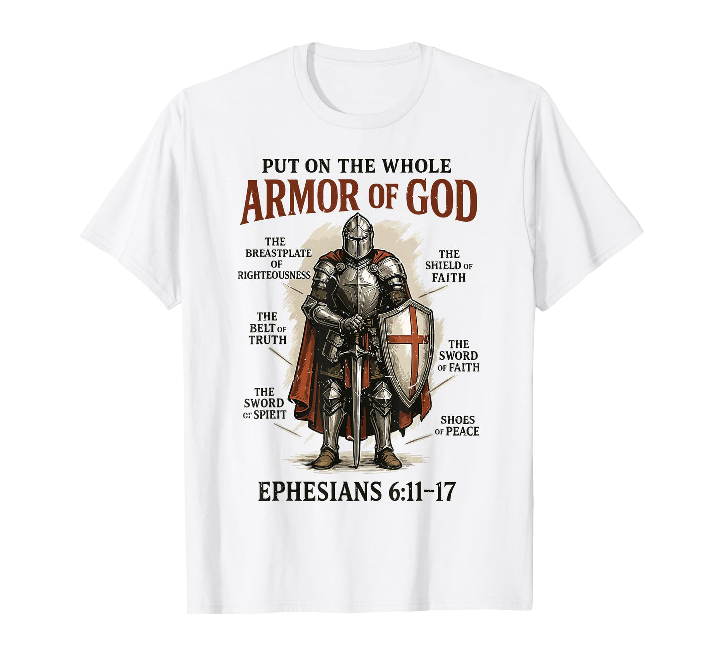 Boys Full Armor God Warrior Christian Toddler Youth Costume T-Shirt