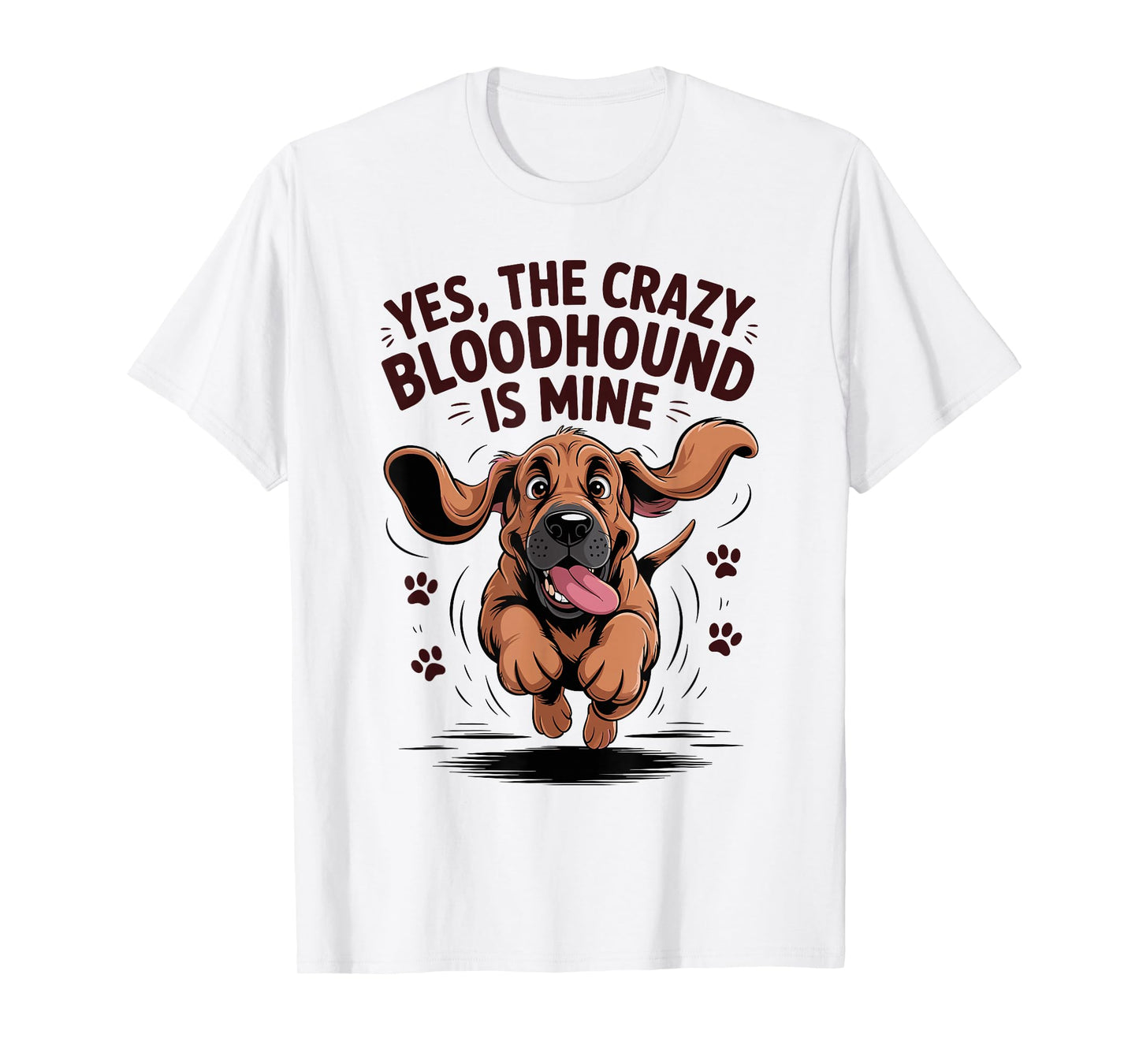 Bloodhound Breed Cute Pet Dog Lover Cartoon Funny Bloodhound T-Shirt