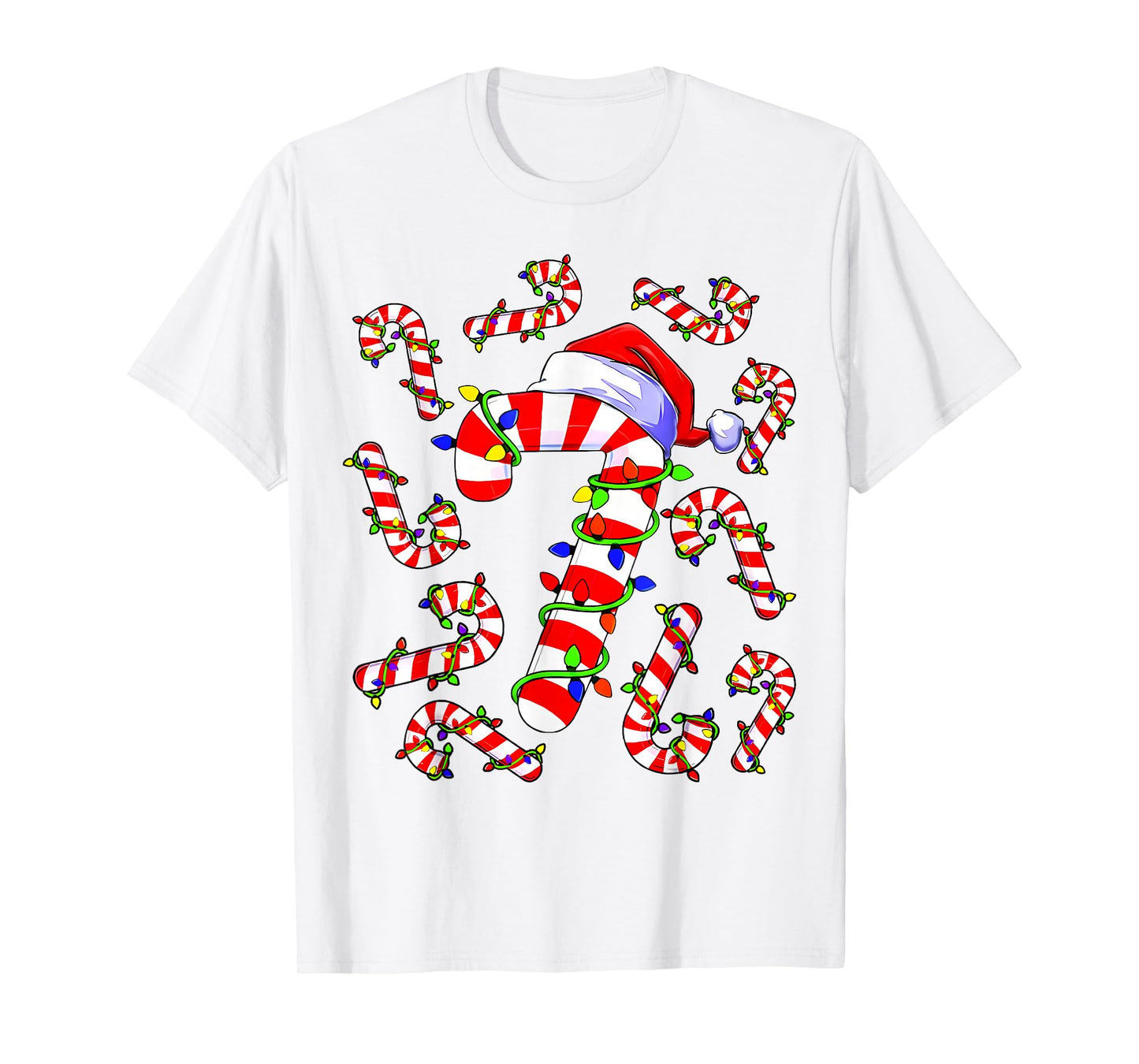 Funny 67 Six Seven Meme Couple Matching Christmas Candy Cane T-Shirt
