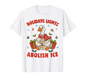 Holidays Lights Ice Silly Goose Christmas Winter Holiday T-Shirt