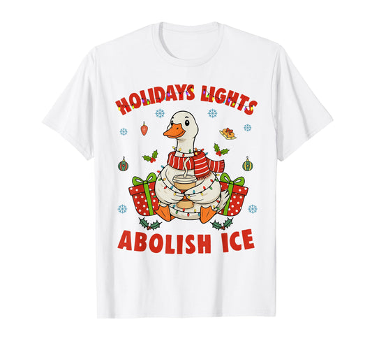 Holidays Lights Ice Silly Goose Christmas Winter Holiday T-Shirt