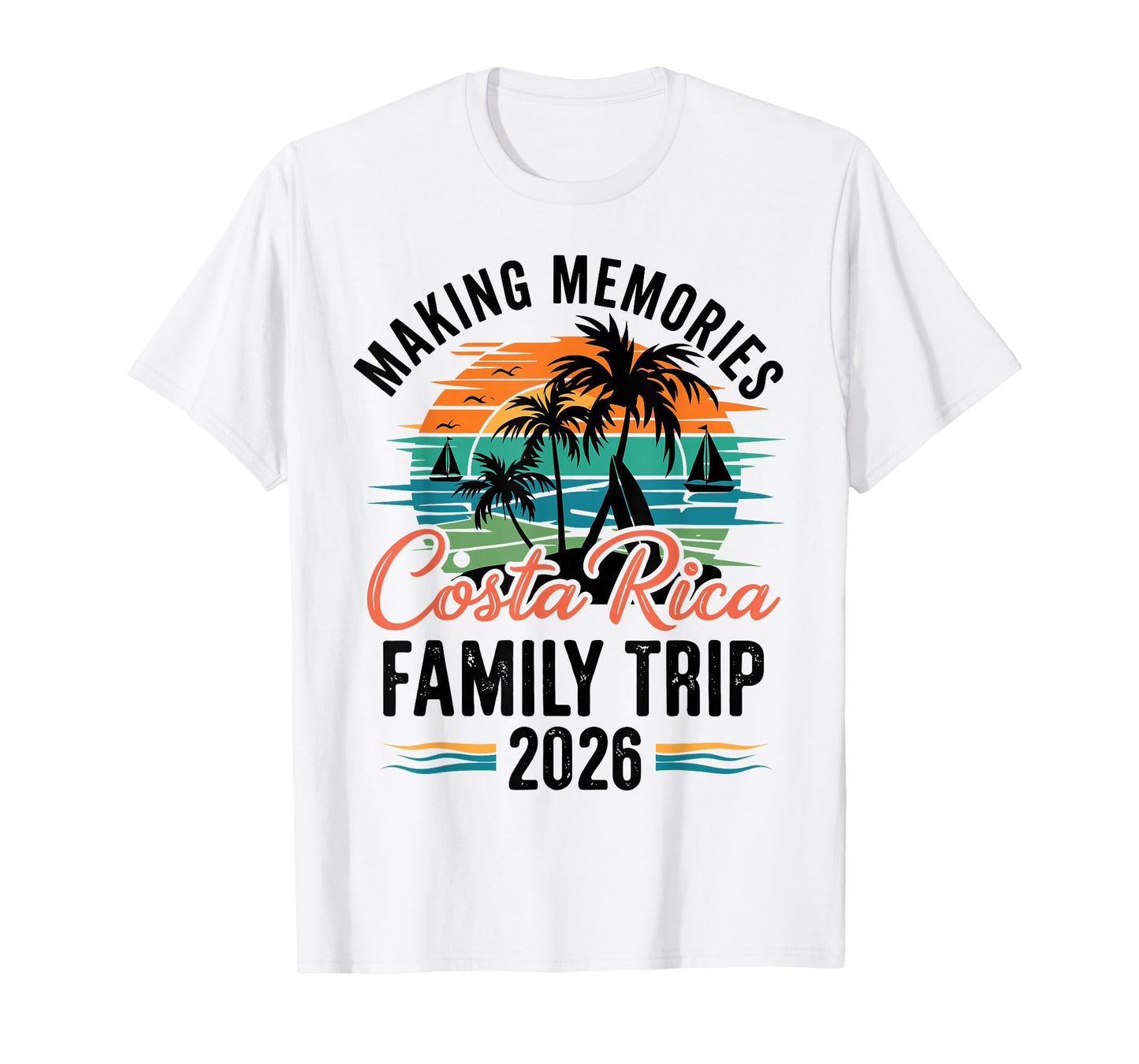Costa Retro Rica Family Trip Matching Vacation Squad 2026 T-Shirt