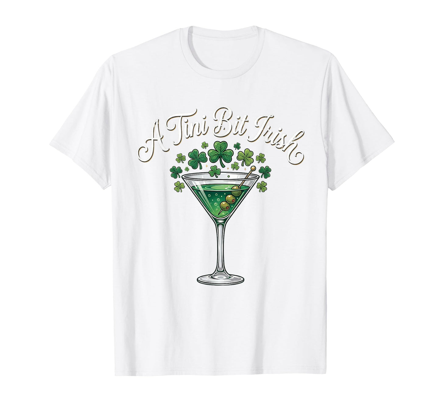 A Tiny Bit Irish Lucky Irish Girls St Patricks Day Womens T-Shirt