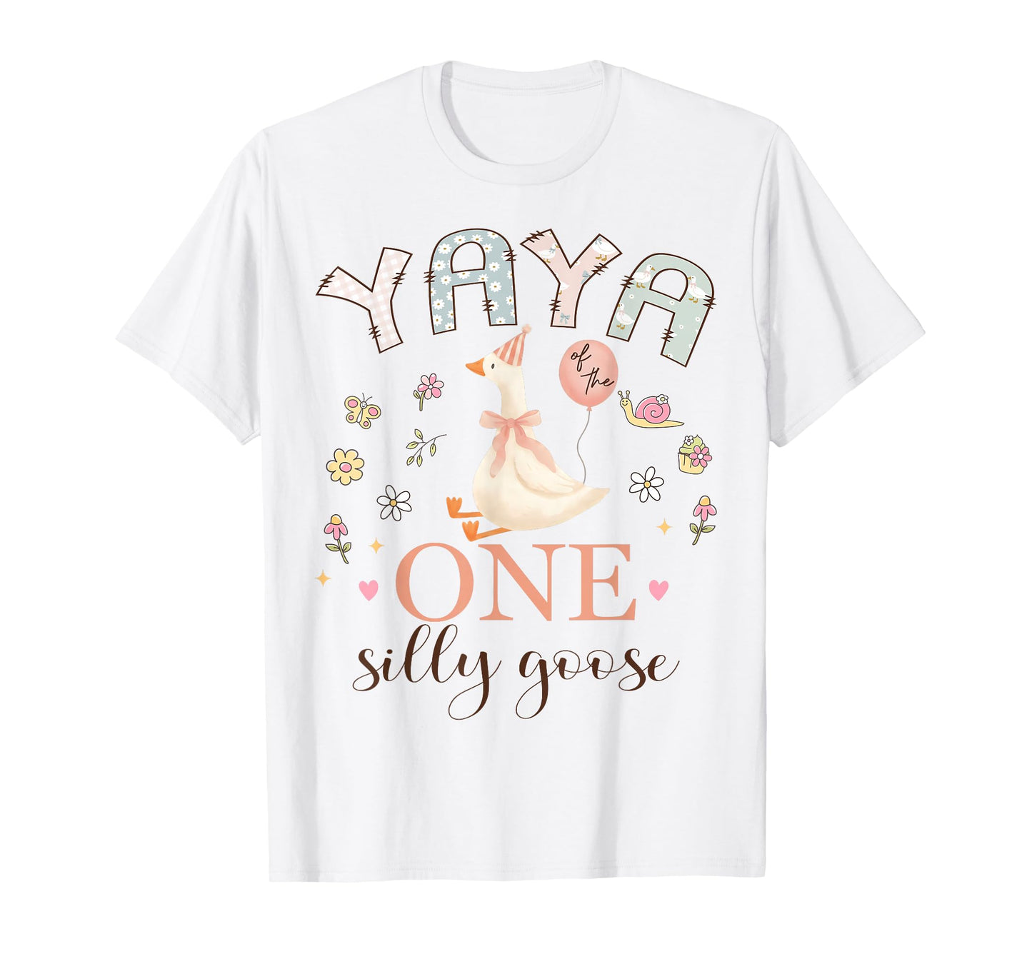Yaya of The One Silly Goose 1st Birthday Girl Matching T-Shirt